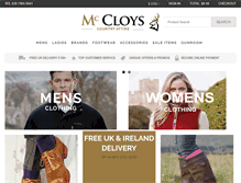 Tablet Screenshot of mccloys.com